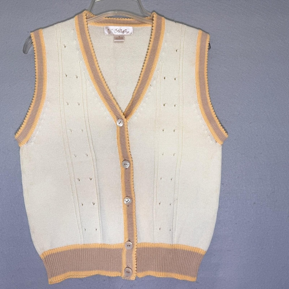 Vintage‎ Cricket Sweater Vest Size M Preppy Academia Old Money Heritage 90s